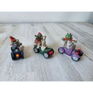 Mini ghost‎ car witch grim reaper pumpkin village Halloween decor set